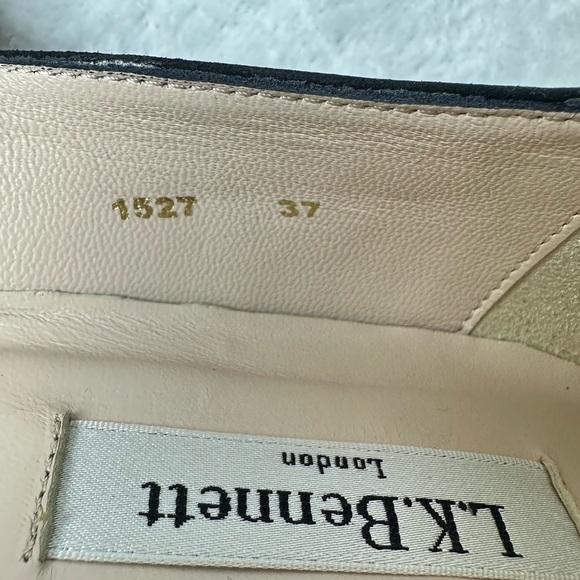 NWOB L.K. Bennett London Black Patent Leather Velvet Pointed Toe Loafers - Picture 7 of 14